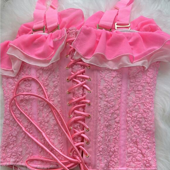 We Are HAH Free People Seams Like A Princess Lace Corset NWT 180.00 XS - Picture 6 of 10
